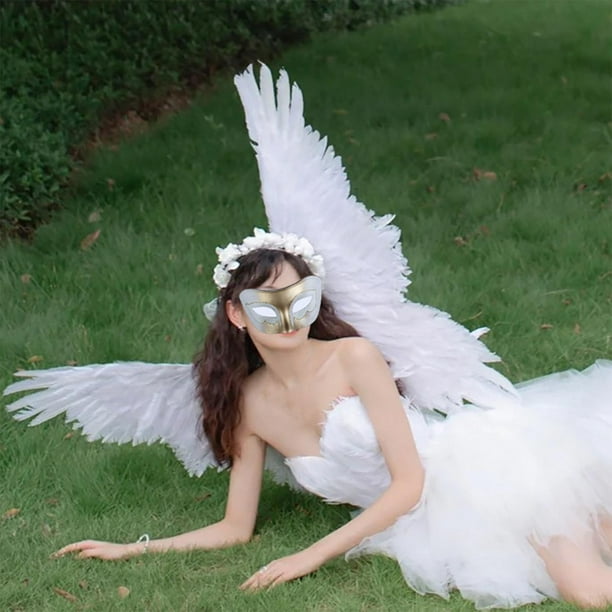 Disfraz de Ala de ángel de Plumas de Halloween en 3D para Carnaval