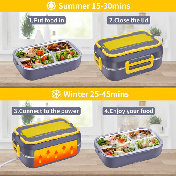 Fiambrera eléctrica para el almuerzo, calentador de alimentos