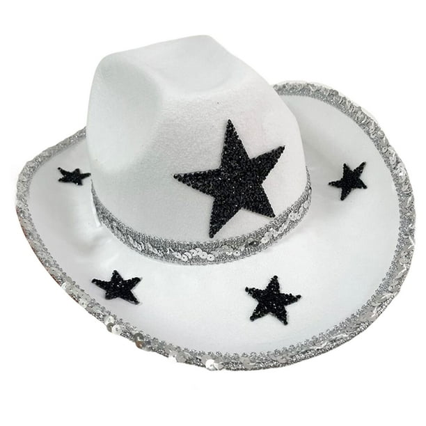 2 uds sombrero de vaquero occidental sombrero ancho sombrero de playa para  exteriores negro Yinane Sombrero de vaquero