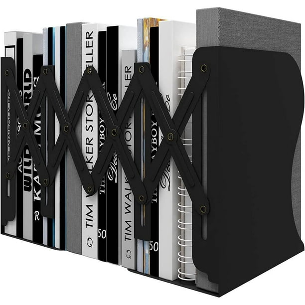 MSDADA Sujetalibros, Ajustables de Metal Telescópico Sujetalibros Originales,  Libro Soporte de para Biblioteca Escuela Oficina en el Hogar  Decoración(Negro) : : Oficina y papelería