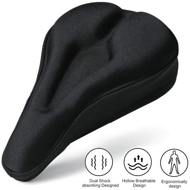  Funda de asiento de bicicleta de gel acolchada para sillín de  bicicleta, cómoda funda de cojín de asiento de bicicleta estática para  ciclismo, bicicletas de montaña, cojín de asiento de bicicleta