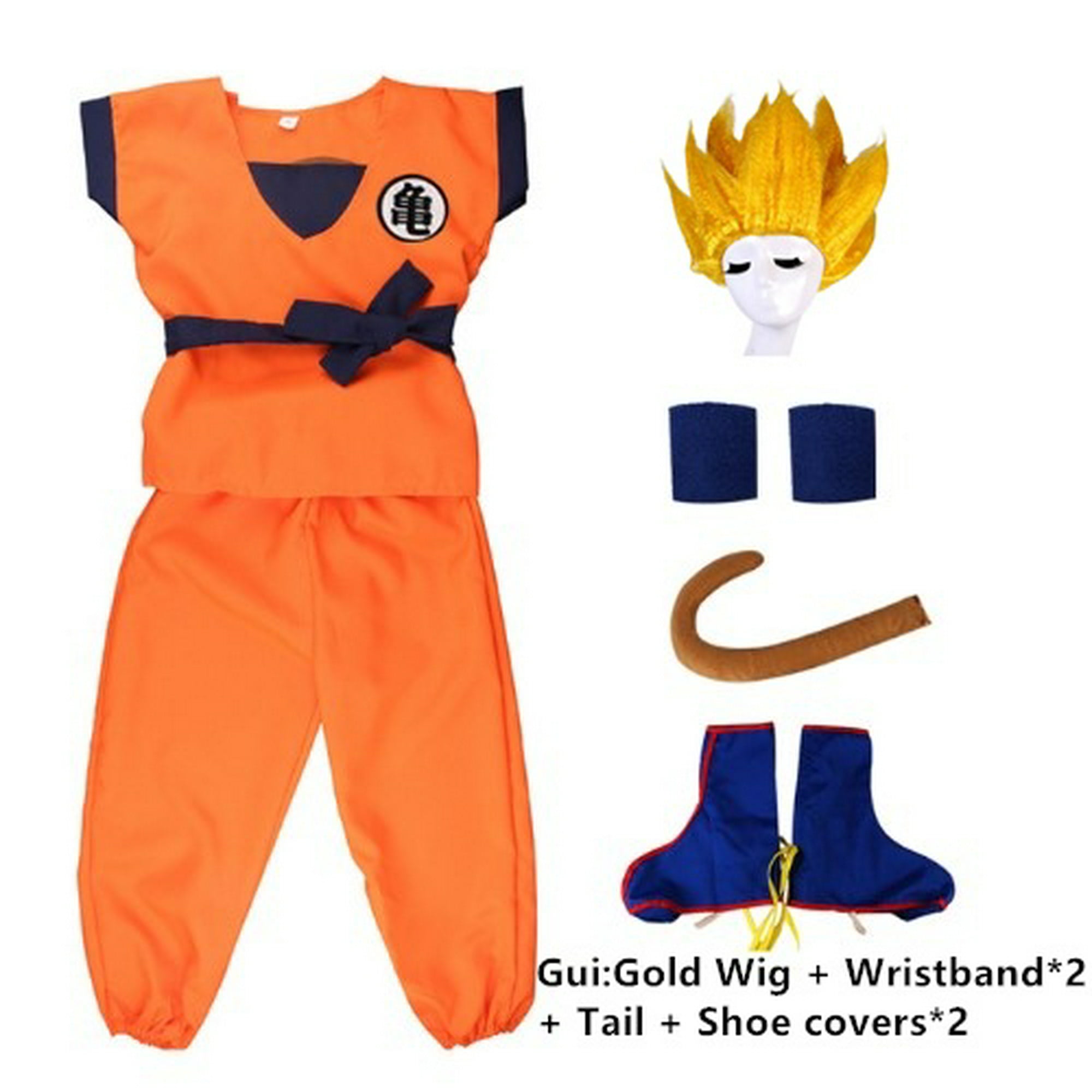Fun Costumes Peluca de pelo Goku de Dragon Ball Z Anime Show para niños  estándar