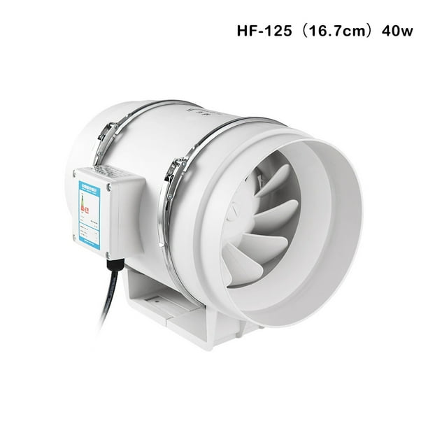 Monstrate Ventilador extractor Conducto de ruido Ventilador de aire  hidropónico Ventilador de ventilación de sala de cultivo para el hogar  Cocina y Comedor HF-125 (5 pulgadas) 40w estándar de Europa