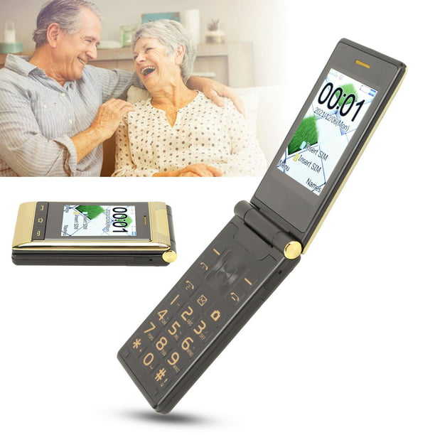  Teléfono celular para personas mayores,Asistencia de voz  completa Pantalla táctil Teléfono móvil, batería de gran capacidad 2800mAh, teléfono  móvil Flip para ancianos : Celulares y Accesorios