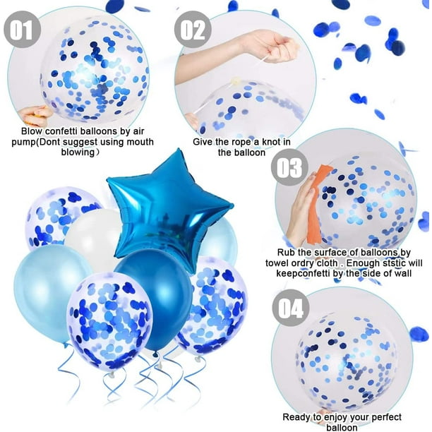 Decoración de fiesta de cumpleaños número 30, globos de papel de aluminio  para tarta, globos de látex de confeti, suministros de fiesta de 30 años
