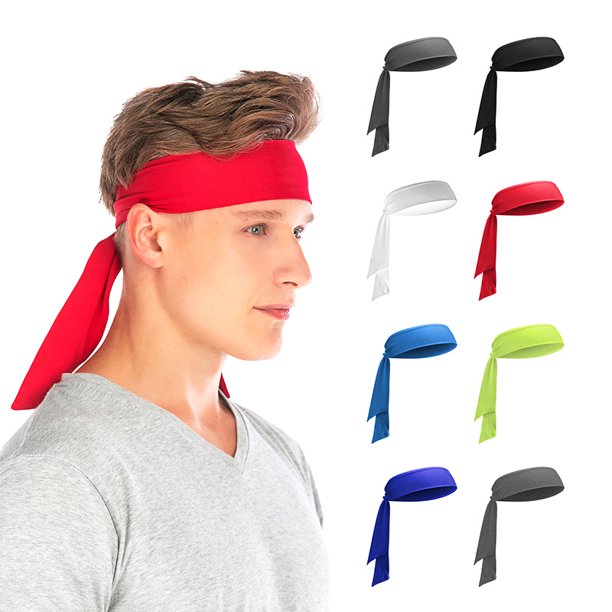 Set De 4 Bandas Diadema Hombre Cabello Sudor Deportiva –