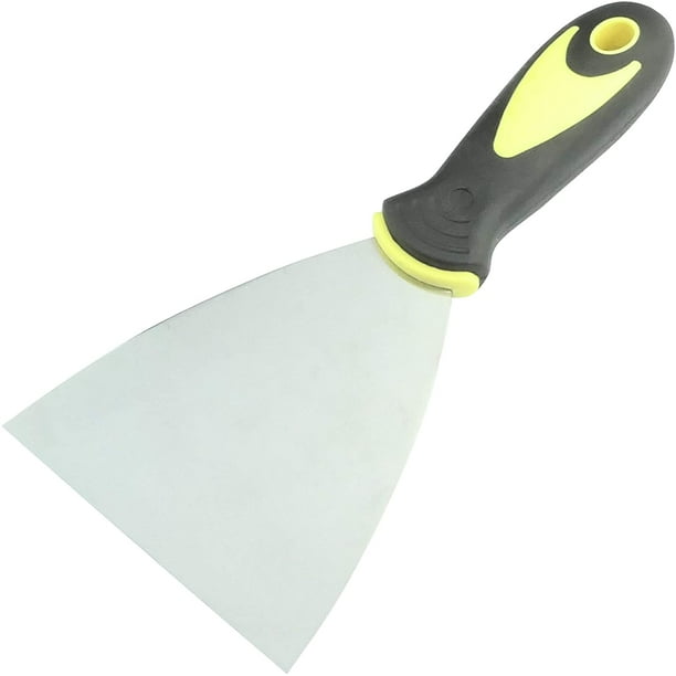 Cuchillo de masilla de acero inoxidable para quitar pegamento espátula  pintura masilla cuchillo de masilla de mango de plástico
