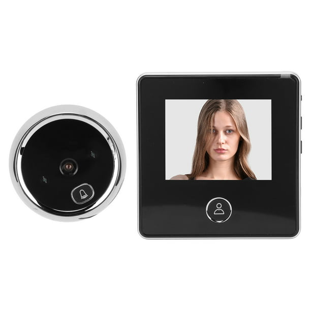 Cámara de mirilla, timbre de video, timbre de visión nocturna con cámara  con pantalla LCD Tft de 2.8 pulgadas, función de grabación en bucle