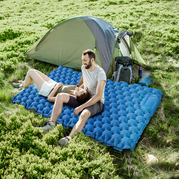 Colchoneta de camping ligera para 2 personas, colchón de aire portátil,  mochilero impermeable yeacher
