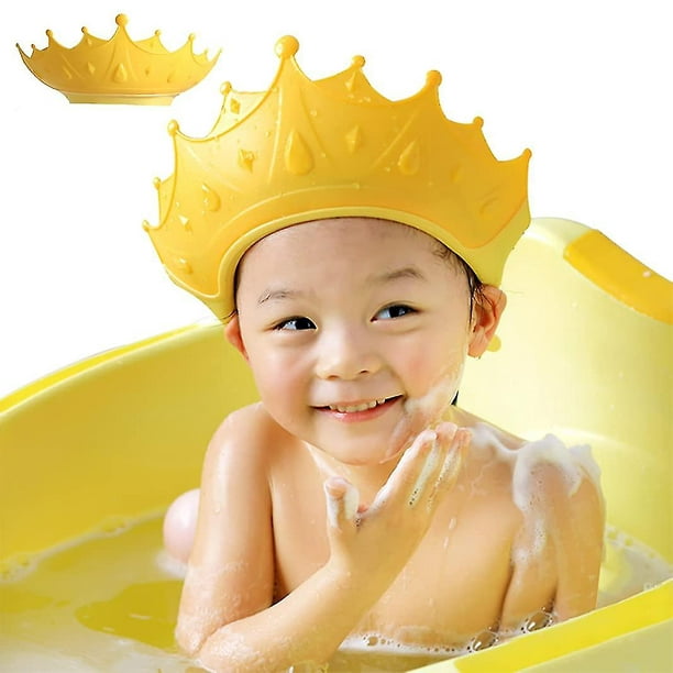 Gorro de ducha para bebé, protector de champú de baño, visera ajustable,  cabeza de baño, enjuague de cabello, protección para niños pequeños y niños