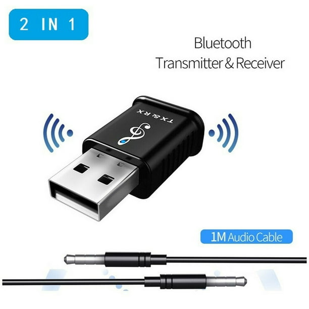 Adaptador Bluetooth 5.0 Emisor Receptor Smart Tv Pc Equipo 2 en 1 GENERICO