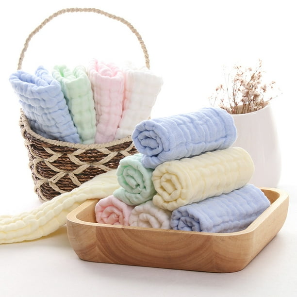 24 piezas de toallitas para bebé, toallas de algodón para bebé, toalla de  cara infantil, toalla de mano para bebé, toallas de algodón para recién
