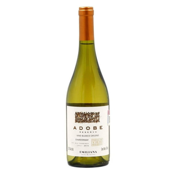 pack de 6 vino blanco adobe reserva chardonnay organico 750 ml adobe reserva chardonnay organico