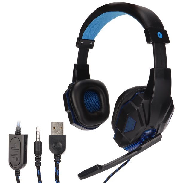 Auriculares Para Computadora Soporte Luminiscente Mic Mute