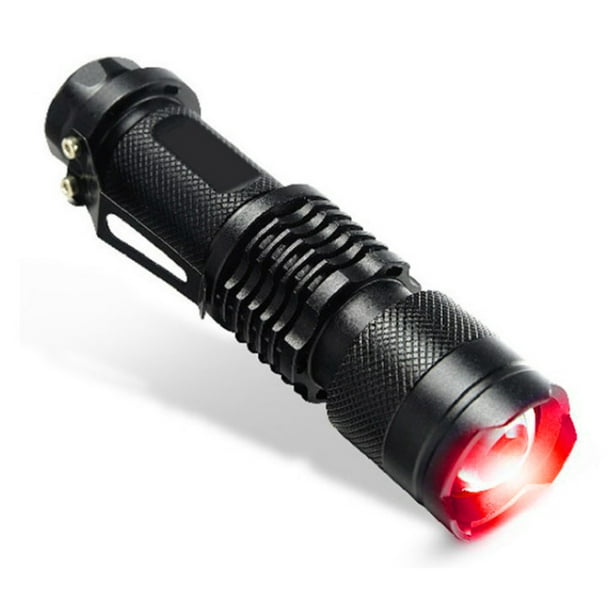 Linterna Roja con Zoom ajustable luz roja potente Mini Luz de Ehuebsd  bolsillo con Clip para Astronomía caza linterna táctica