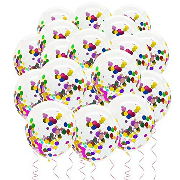 Globos de confeti plateados, 40 globos transparentes de 5 pulgadas con  confeti en el interior para graduación, compromiso, decoración de pasteles