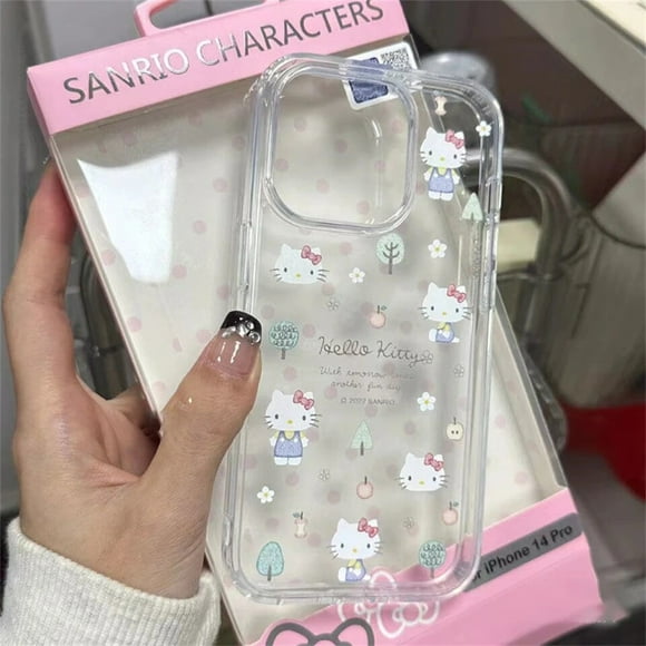 original sanrio hello kitty stand phone cases for iphone 14 11 13 12 pro max xr xs 7 8 plus se 202 y2k security protection cover