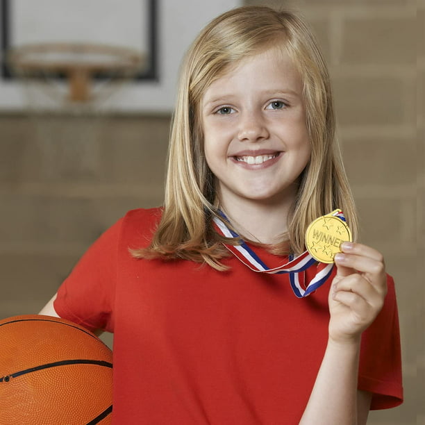 12 medallas de oro para juegos de baloncesto deportivos para niños,  recuerdos de fiesta, 2 pulgadas