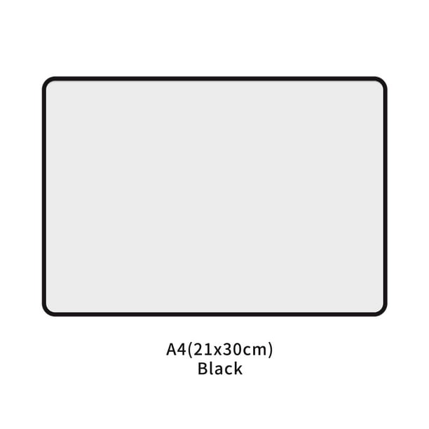 DEVELOP Pizarra magnética de cristal negro de borrado en seco, 48 x 32  pulgadas (47.2 x 31.5 in), pizarra blanca de cristal de escritura sin marco  con