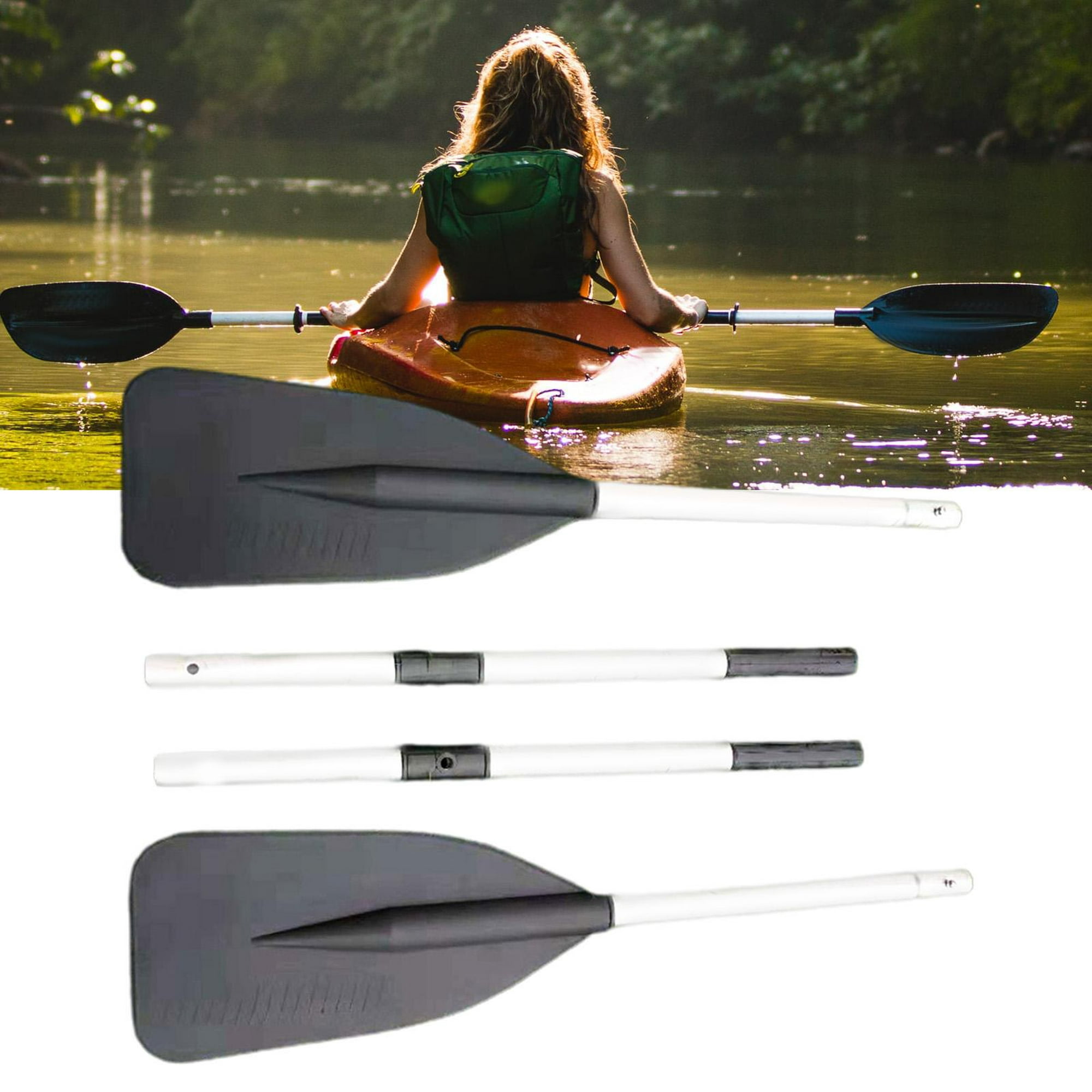 2x Extraíble Accs Portable Durable Ligero Suministros Packable para Stand  up Boat Surf Canoa de surf Paddle Board Negro DYNWAVEMX Remo Kayak