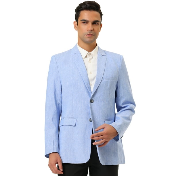 Guiran Hombres Chaquetas De Traje Y Americanas Informal Business Casual  Blazer Slim Fit Azul S : : Moda