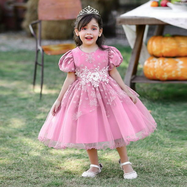 Enaguas de niña de tul rosa, vestido de tutú de princesa para niñas, enaguas  de niña de flores, enaguas cortas para niñas, vestido de enaguas para niñas  -  México