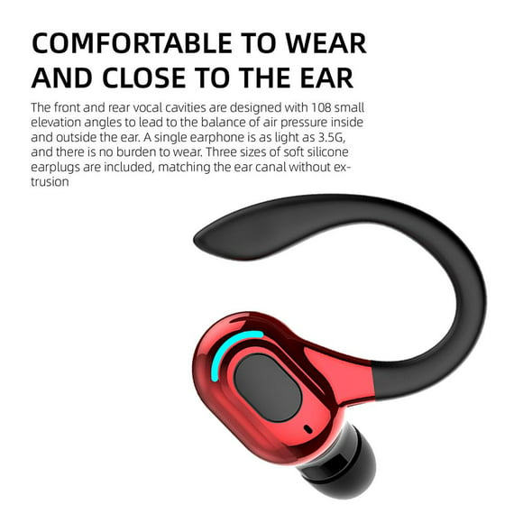 waterproof hanging headphones bluetoothcompatible wireless headset blue ndcxsfigh para estrenar