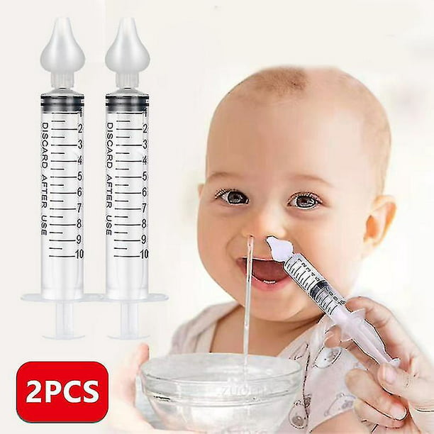 Aspirador nasal para bebé, limpiador de nariz de bebé, tubo suave,  reutilizable, ventosa de nariz, fácil de apretar, jeringa, esencial para  bebés