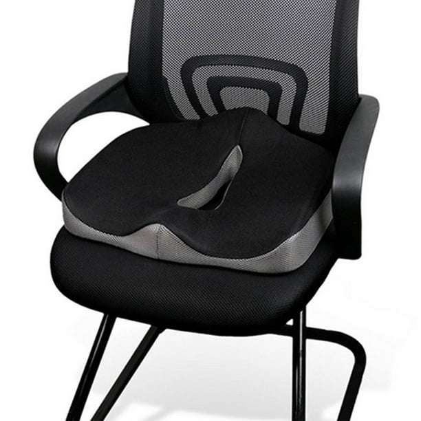   Basics Cojín de asiento de espuma viscoelástica para  silla de oficina, color negro : Salud y Hogar