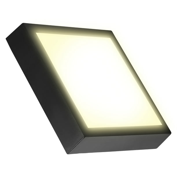 Lampara LED Rectangular De Sobreponer. 18W. 120V. 60Hz. Luz Cálida (2700K)  1250 Lumen.
