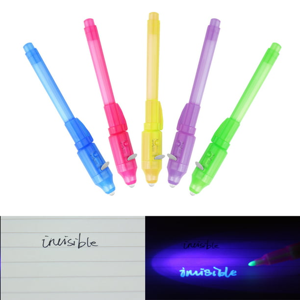 SCStyle Bolígrafo de tinta invisible, 28 unidades con marcador mágico de  luz UV para mensajes secretos, información de escritura para cumpleaños