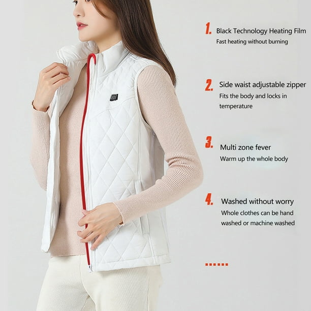 Chaleco calefactable Unisex, chaqueta calefactable de 9 áreas