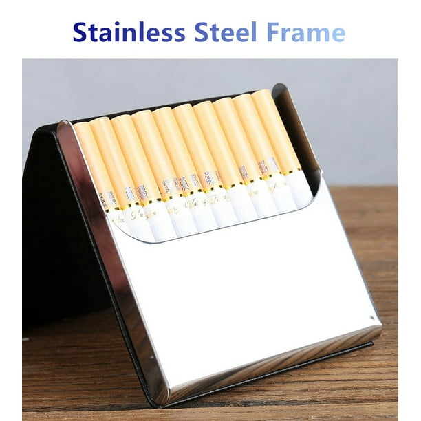 Pitillera hecha de caja de cigarrillos de acero de alta calidad
