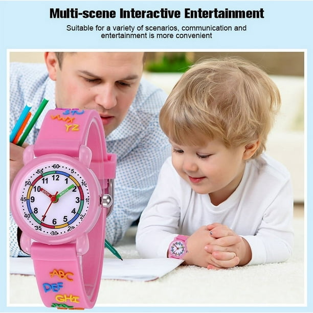 Vicloon Reloj Infantil Impermeable para niños, Movimiento de Cuarzo, diseño  de Dibujos Animados en 3D, Reloj Digital Infantil de 3 años a 11 años, niñas  y niños, Pink Print, cinturón : .es: Moda