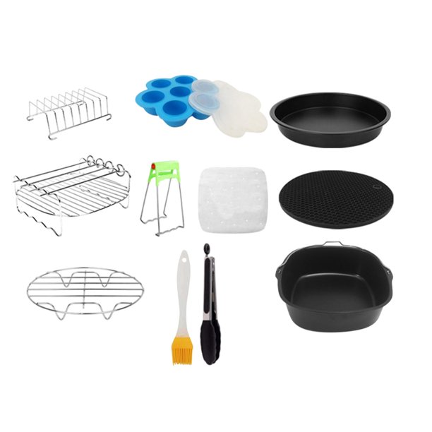 11 Uds. Accesorios para freidora de aire de accesorios para freidora de aire  pastel barril receta Pan parrilla de doble capa Clip de comida - 6 pulgadas  Macarena Reemplazo de la freidora