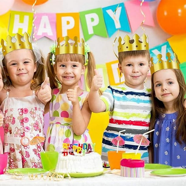 Corona Multicolor Para Fiesta De Medio-cumpleaños Y Cumpleaños De 1, 2, 3, 4,  5 Y 6 Años - Corona De Cumpleaños Brillante, Sombreros De Cumpleaños Para  Niños, Accesorios Para La Foto De