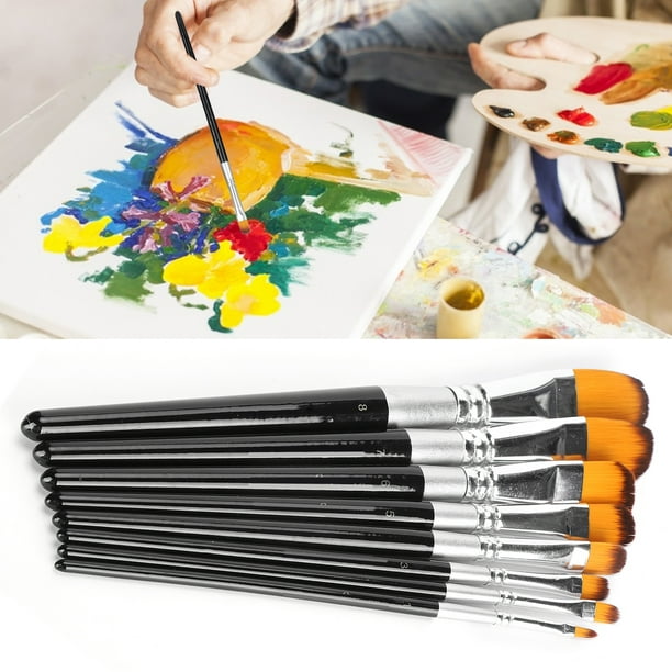 WA Portman - 38 pinceles profesionales para pintura acrílica, pinceles de  pintura al óleo, pinceles de acuarela, juego de cuchillos de paleta de 5