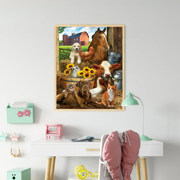 Cuadros Decorativos Familia de animales pintura al óleo por números Kits  lienzo imagen regalo para adultos niños JShteea Nuevos Originales