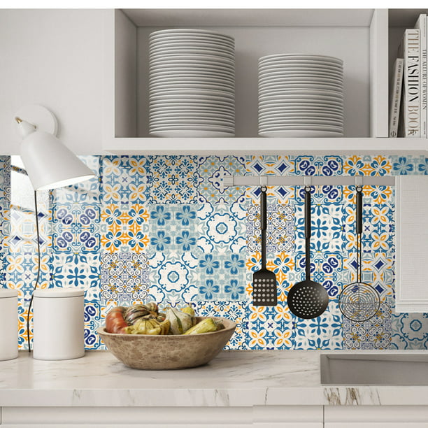 Pegatinas para azulejos de cocina, 12 piezas Pegatinas