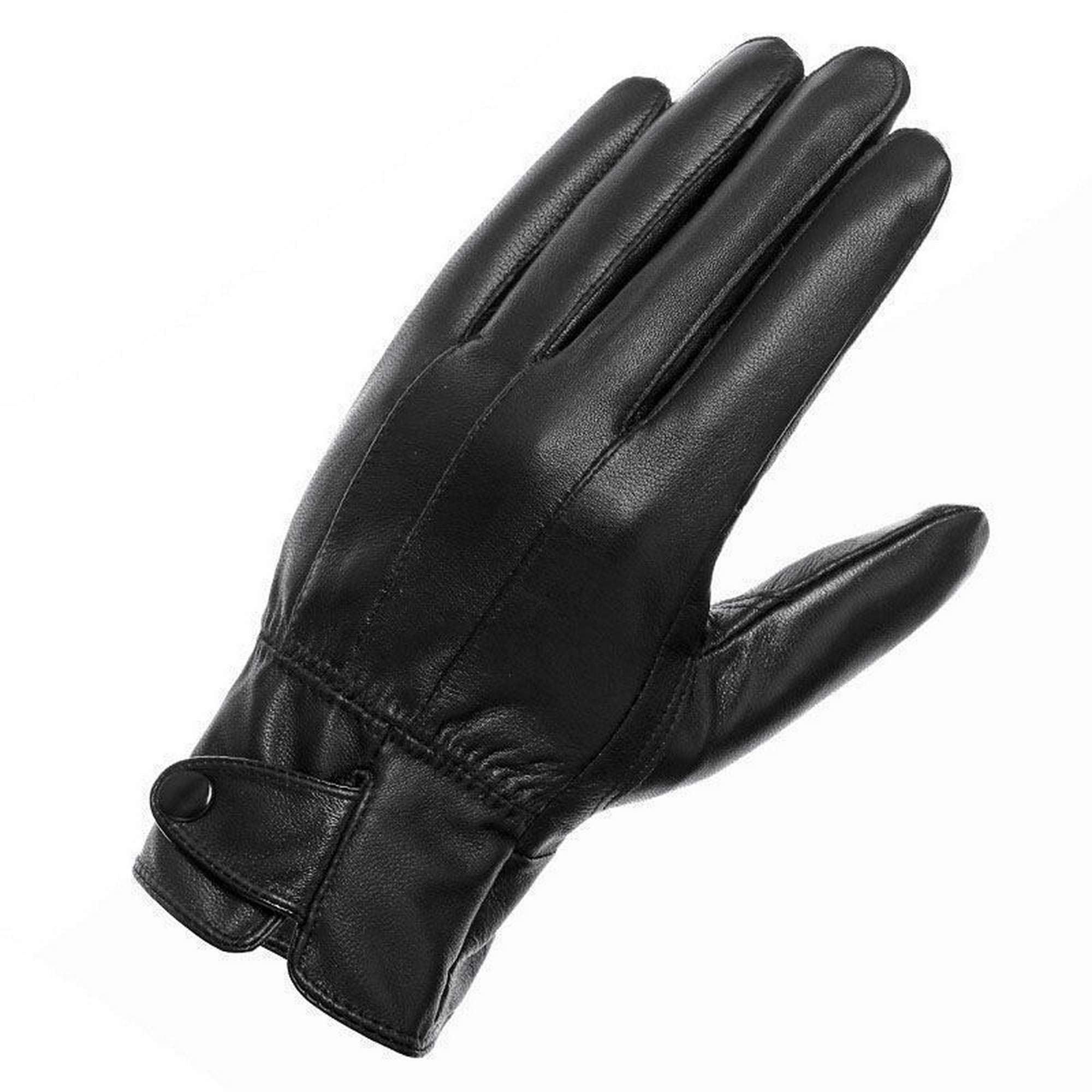  JYDBRT Guantes cortos de cuero con cremallera para mujer,  guantes de invierno de alta calidad para mujer, guantes de cuero mate para  mujer (color : negro, talla : 6.5) : Ropa