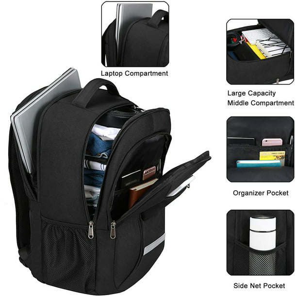 Mochila de viaje de gran capacidad para mujer, bolsa de avión, mochila para  computadora portátil, carga USB, ligera, bolsa de transporte, Gris
