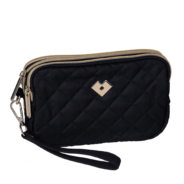 Bolsa de Mano para Mujer tipo Clutch LuckyLy, Ideal como Bolsa para  Celular, Cartera Dama y Neceser, Modelo Gaby negro UNITALLA LuckyLy Bolsa  de Mano