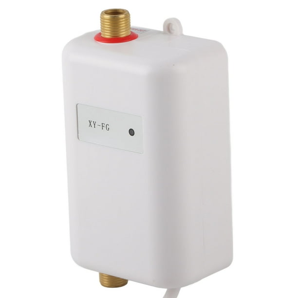 Calentador de agua eléctrico sin tanque, 220 V, 3800 W, mini calentador de  agua caliente instantáneo con pantalla LCD para ducha, baño, cocina