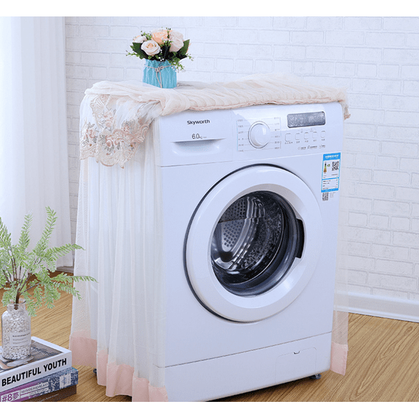 Funda protectora para lavadora/secadora - 60 x 60 x 85 cm - A prueba de  polvo - Adecuada para la mayoría de lavadoras de carga frontal y secadoras  de exterior (rosa) ER