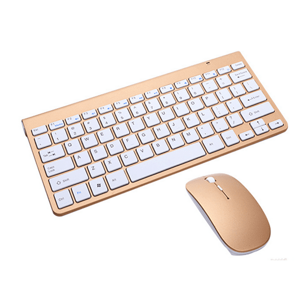 Set de teclado y ratón, teclado inalámbrico delgado de 2.4G con combinación  de ratón inalámbrico para portátil, PC y Smart TV. Levamdar 2.4G  inalámbrico