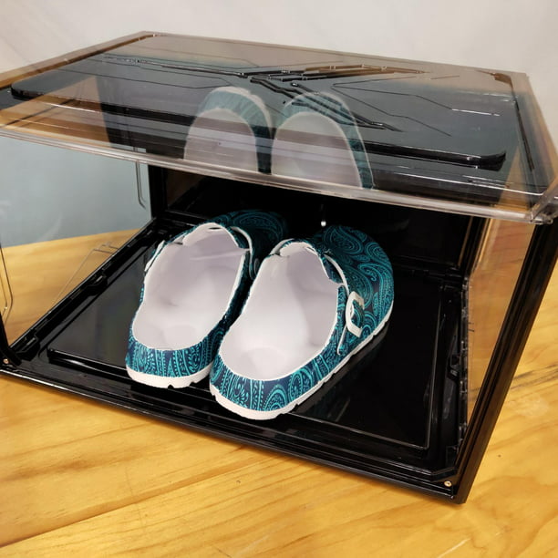 Cajas de almacenamiento de zapatos, de plástico transparente, apilables  para zapatos, tipo cajón, apertura frontal, soporte para zapatos