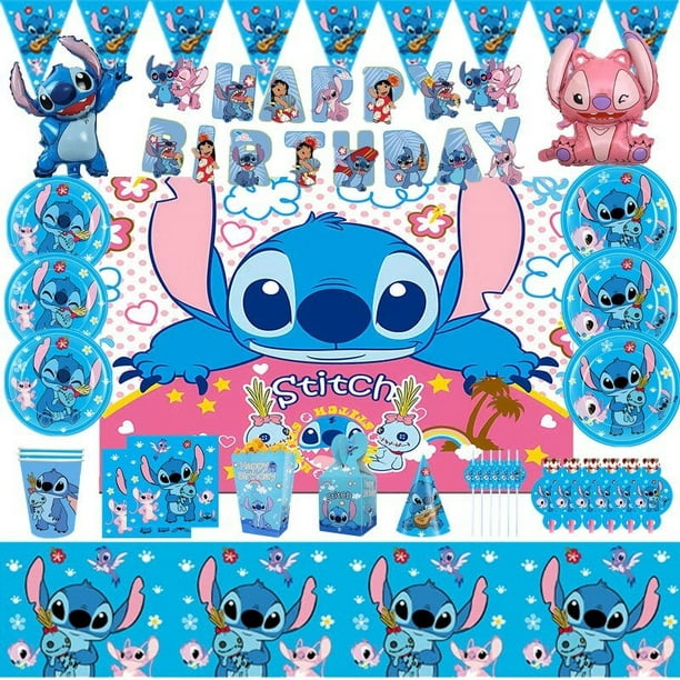 Softcloud 35Pcs Set Disney Lilo & Stitch Tema Cumpleaños Niño