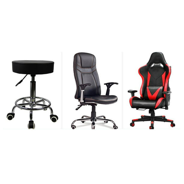 Ruedas de repuesto para silla de oficina, ruedas de goma para silla de piso  de madera, juego de 5 ruedas resistentes para silla de computadora