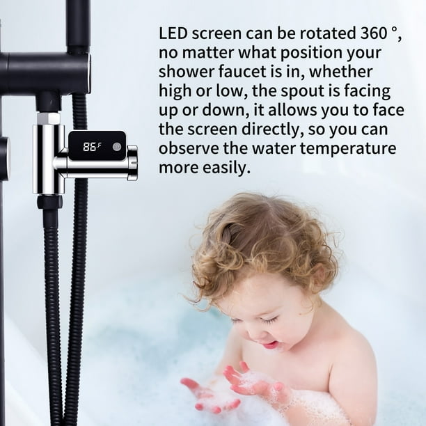 Termómetro de ducha digital LED 0 ~ 100 ℃ (41 ~ 185 ℉) Temperatura del agua  del baño del bebé
