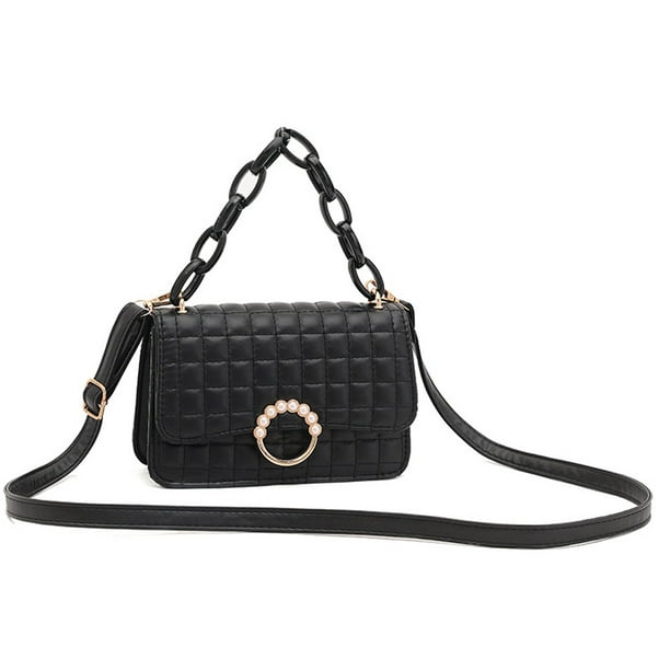 Bolso pequeño - Bolso bandolera acolchado para mujer - Bolso de mano con  cadena para mujer